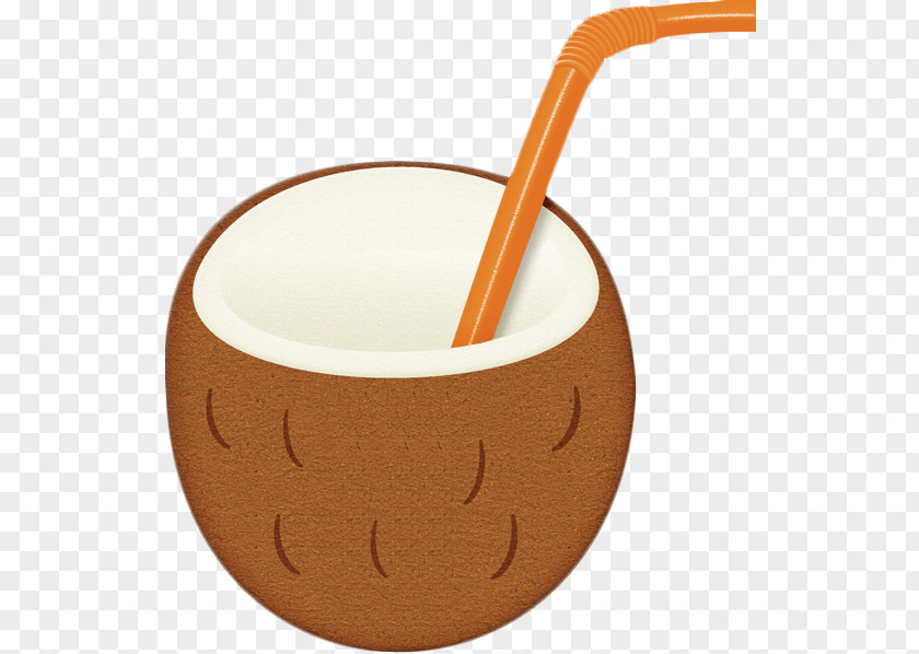 Coconut Straw Coffee Cup PNG