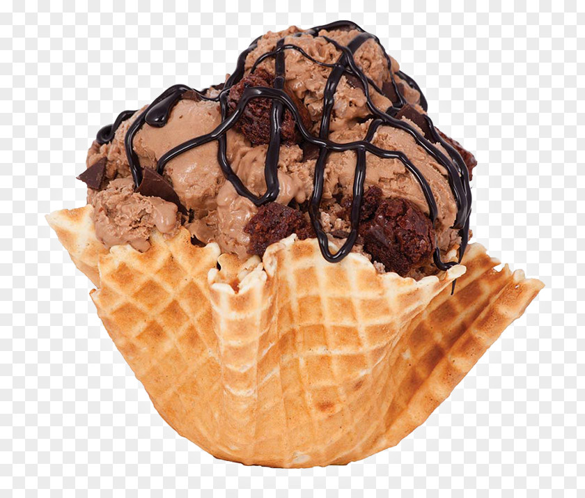 Ice Cream Chocolate Cones Sundae PNG