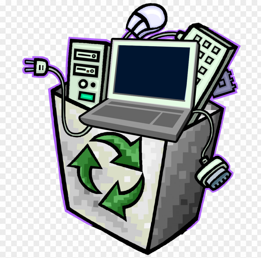 Electronic Waste Computer Recycling Management PNG
