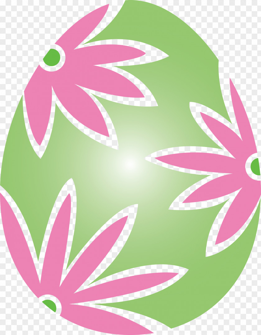 Floral Easter Egg Flower Happy Day PNG
