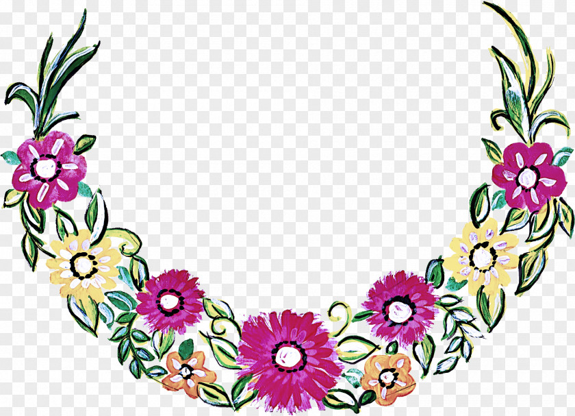 Magenta Floral Design PNG