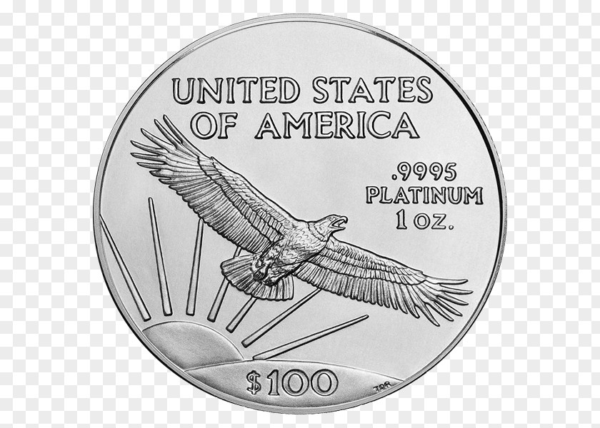 Eagle American Platinum Bullion Coin Precious Metal PNG