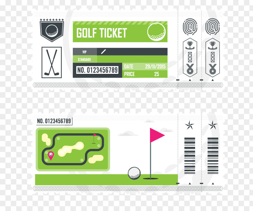 Golf Tickets Ticket Art PNG