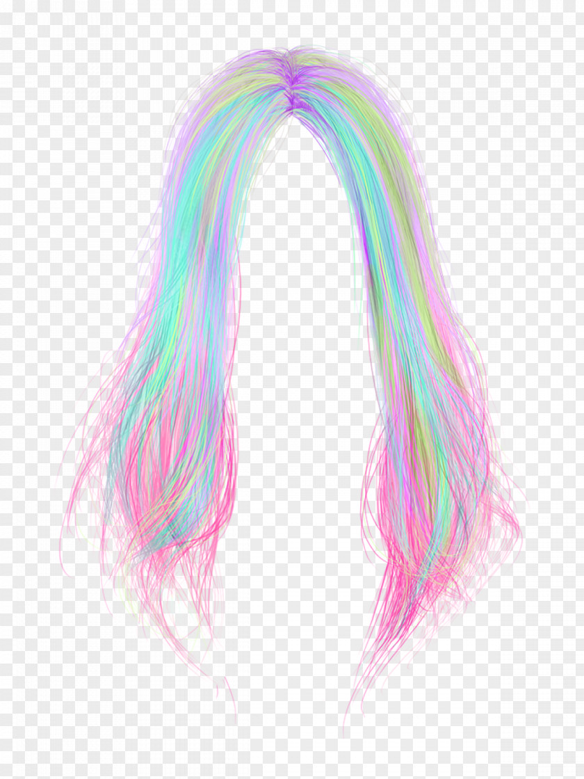 Hair Coloring Long Pink M RTV PNG