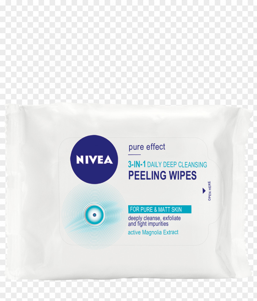 Caring Center Nivea 3-in-1 Anti-Unreinheiten Peeling Reinigungstücher Product Water PNG