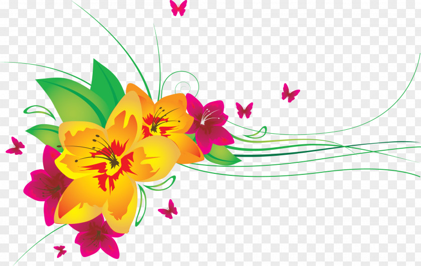 FLOWER PATTERN Butterfly Flower Drawing Clip Art PNG