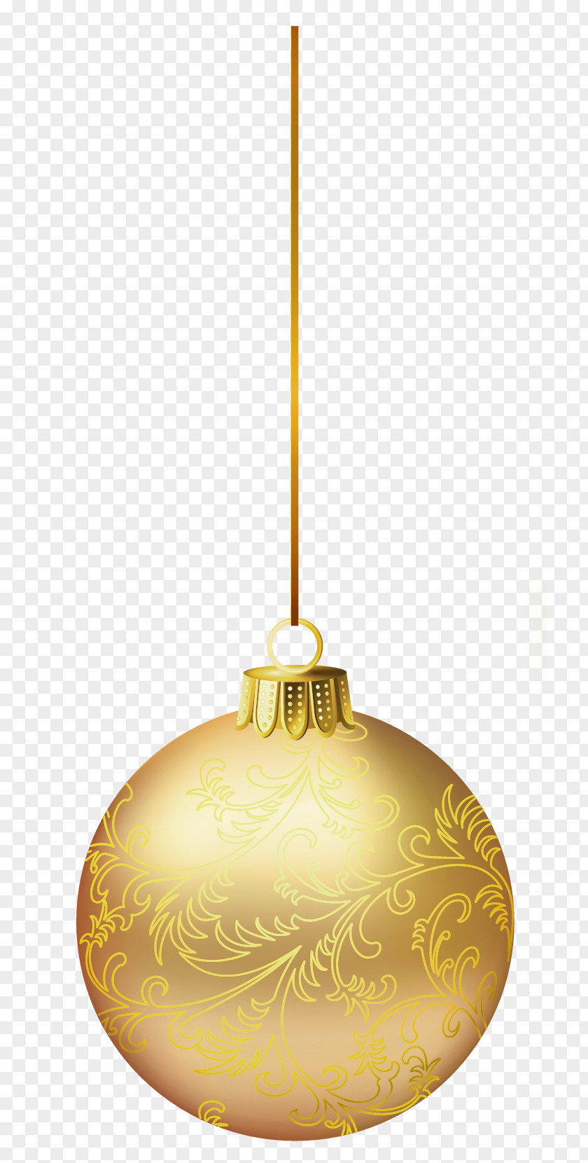 Gold Christmas Ball Picture Lighting Ornament Design PNG