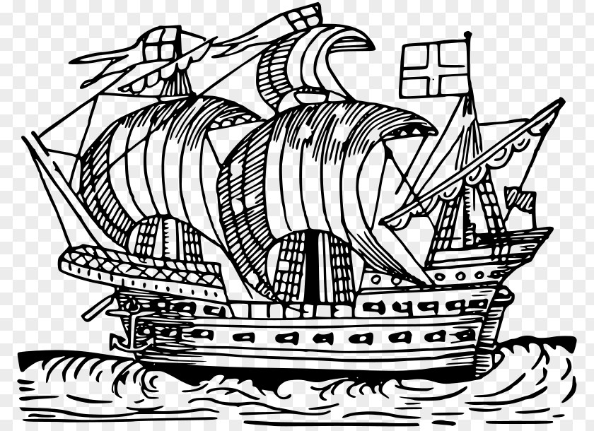 Sailing Middle Ages Ship Boat Clip Art PNG