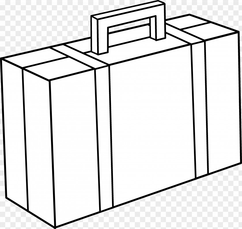 Suitcase Coloring Page Briefcase Free Content Clip Art PNG