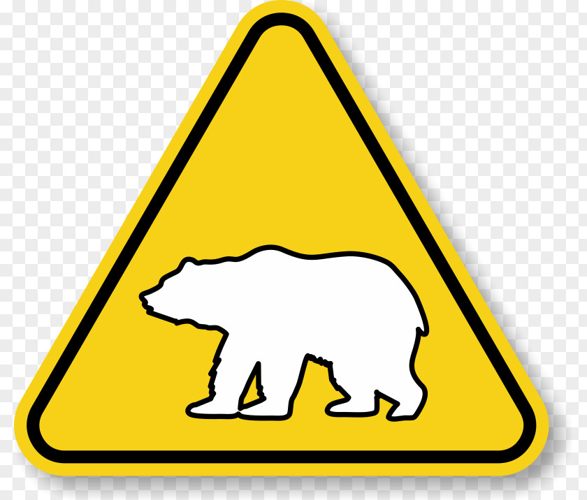 Bear Polar Traffic Sign Warning PNG