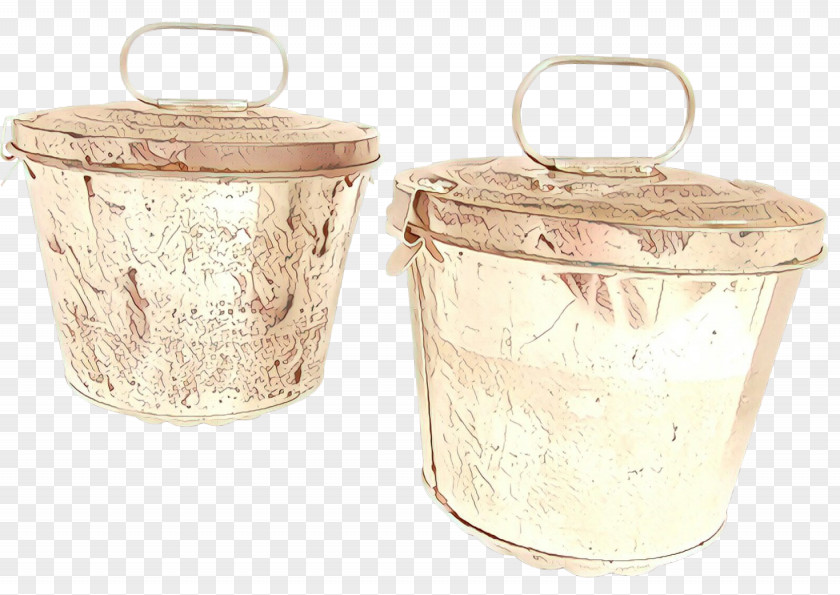 Food Storage Containers Beige Lid Stock Pot Bucket PNG