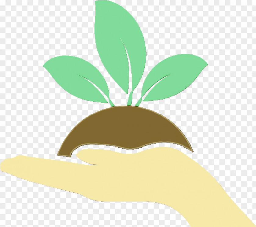 Plant Stem Logo Green Leaf Hand PNG