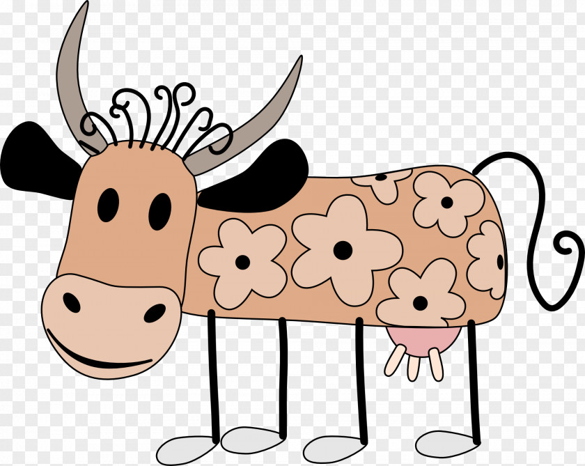 Cute Cow Highland Cattle Paper Clip Art PNG