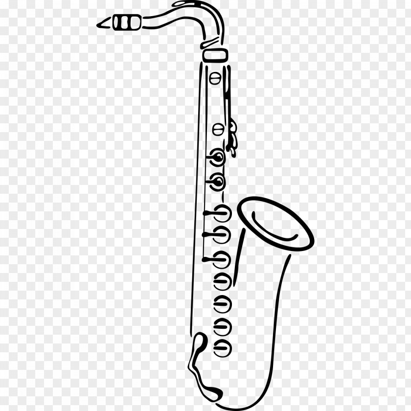 Linear Saxophone Wind Instrument Musical PNG