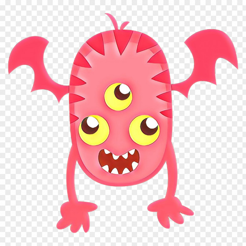 Pink Cartoon Monster PNG