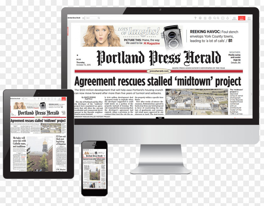 Portland Press Herald Online Newspaper Kennebec Journal PNG