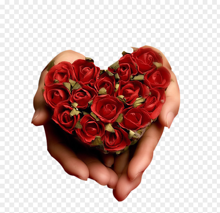 Rose Flower Bouquet Heart Valentine's Day PNG