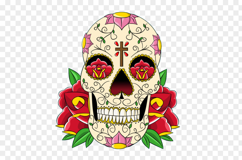 Skull Mexican La Calavera Catrina T-shirt Day Of The Dead Designer PNG