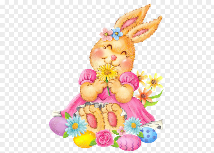 Easter Bunny Love Wish Clip Art PNG