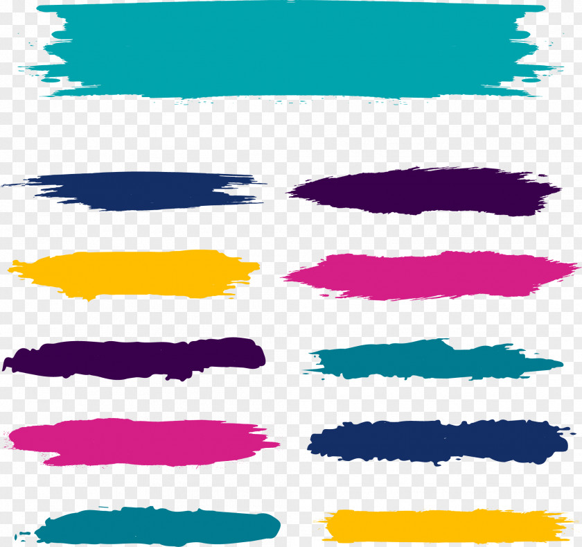 Vector Hand-painted Watercolor Strokes Euclidean Paintbrush Palette Painting PNG