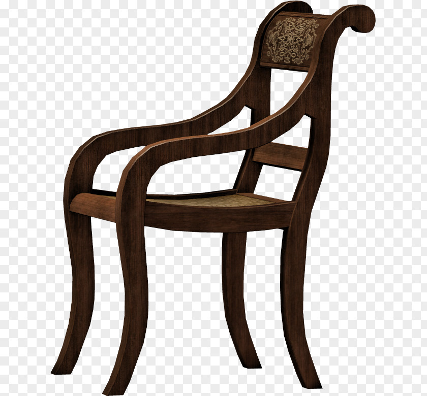 Chair Armrest Wood Garden Furniture PNG