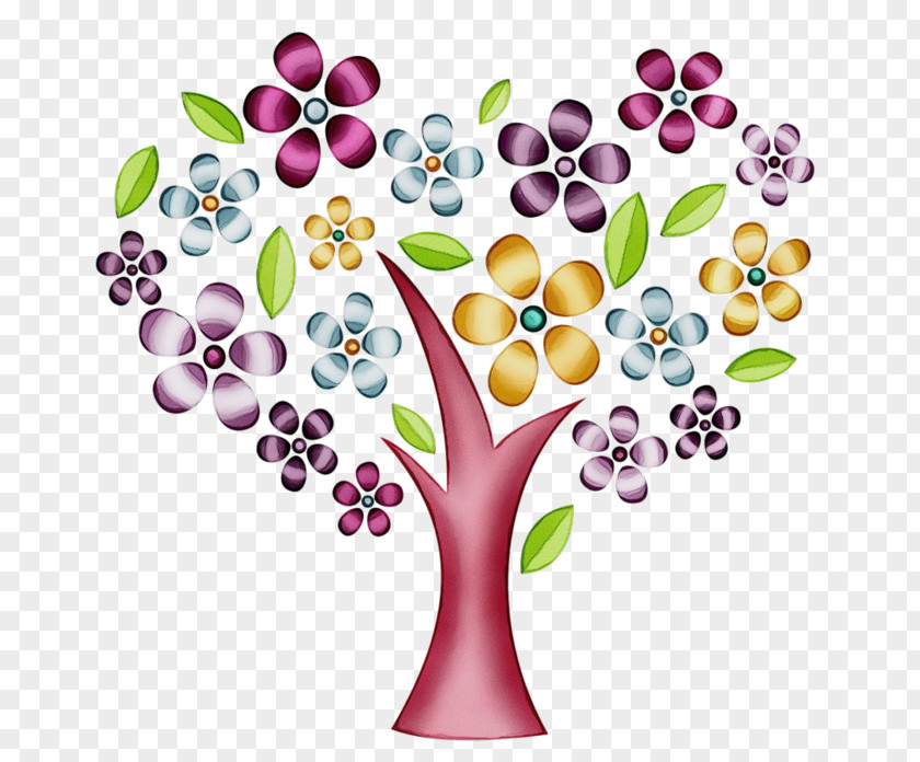 Plant Tree Flower Sticker PNG