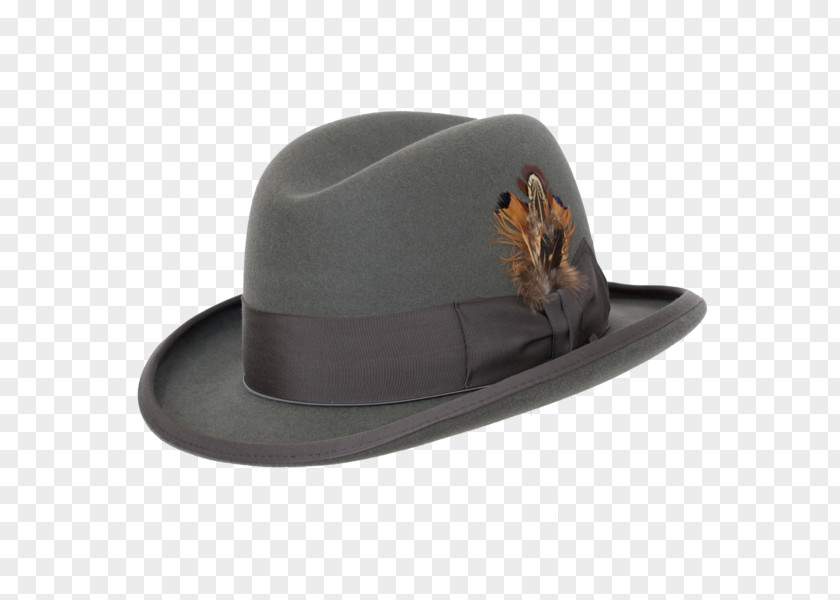 With Fur Hat Fedora Homburg Beaver Felt PNG