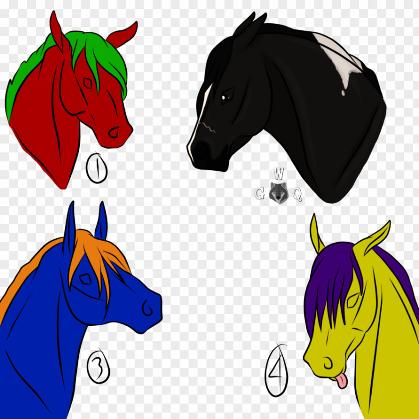 Mustang Stallion Halter Clip Art Illustration PNG