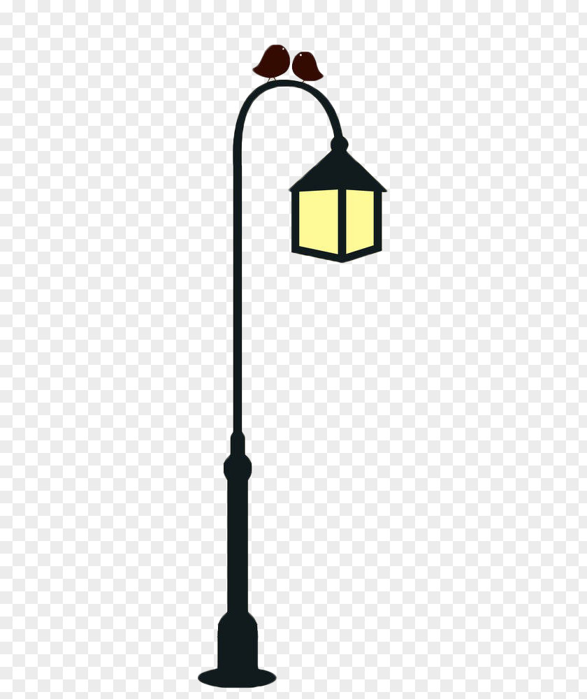 Hand Painted Street Light Poles Fixture Candelabra Icon PNG