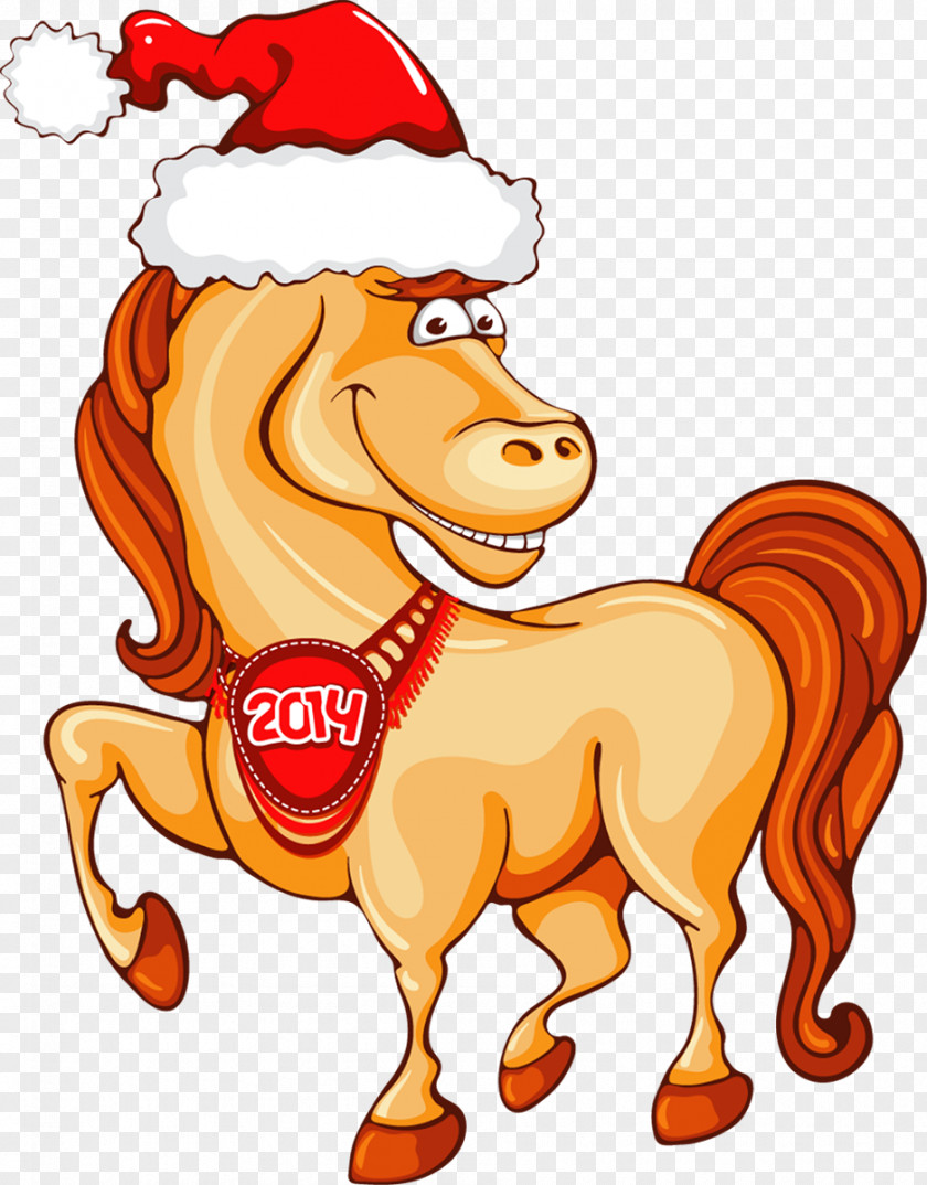 2019 Horse Christmas Card Holiday Clip Art PNG