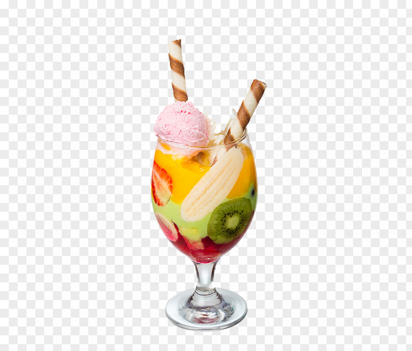 Juice Sundae Non-alcoholic Drink Cream Fruit Salad PNG