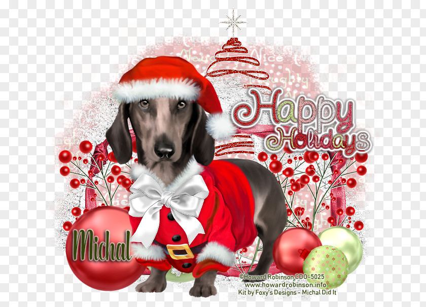 Puppy Dog Breed Christmas Ornament Santa Claus PNG