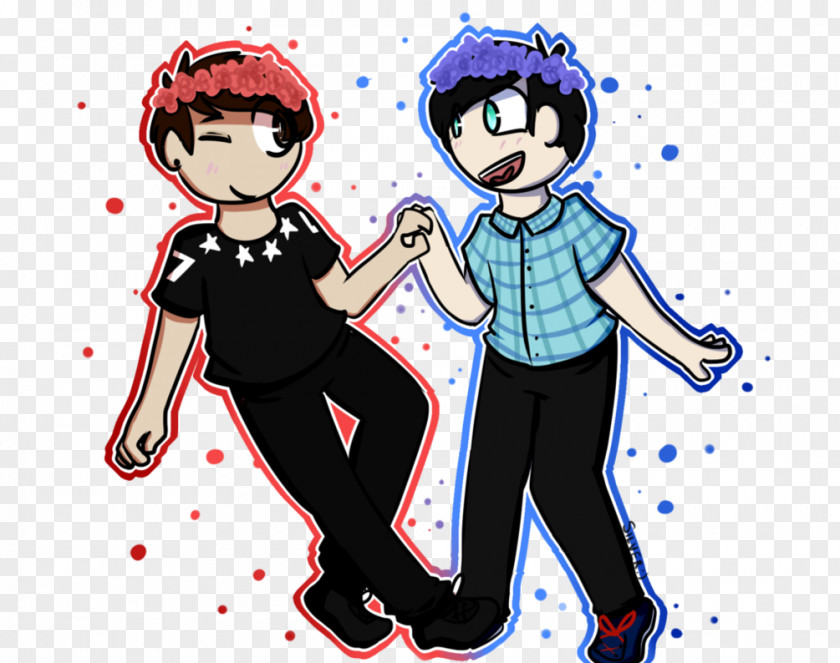 Dan And Phil Clip Art Illustration Friendship Human Behavior PNG