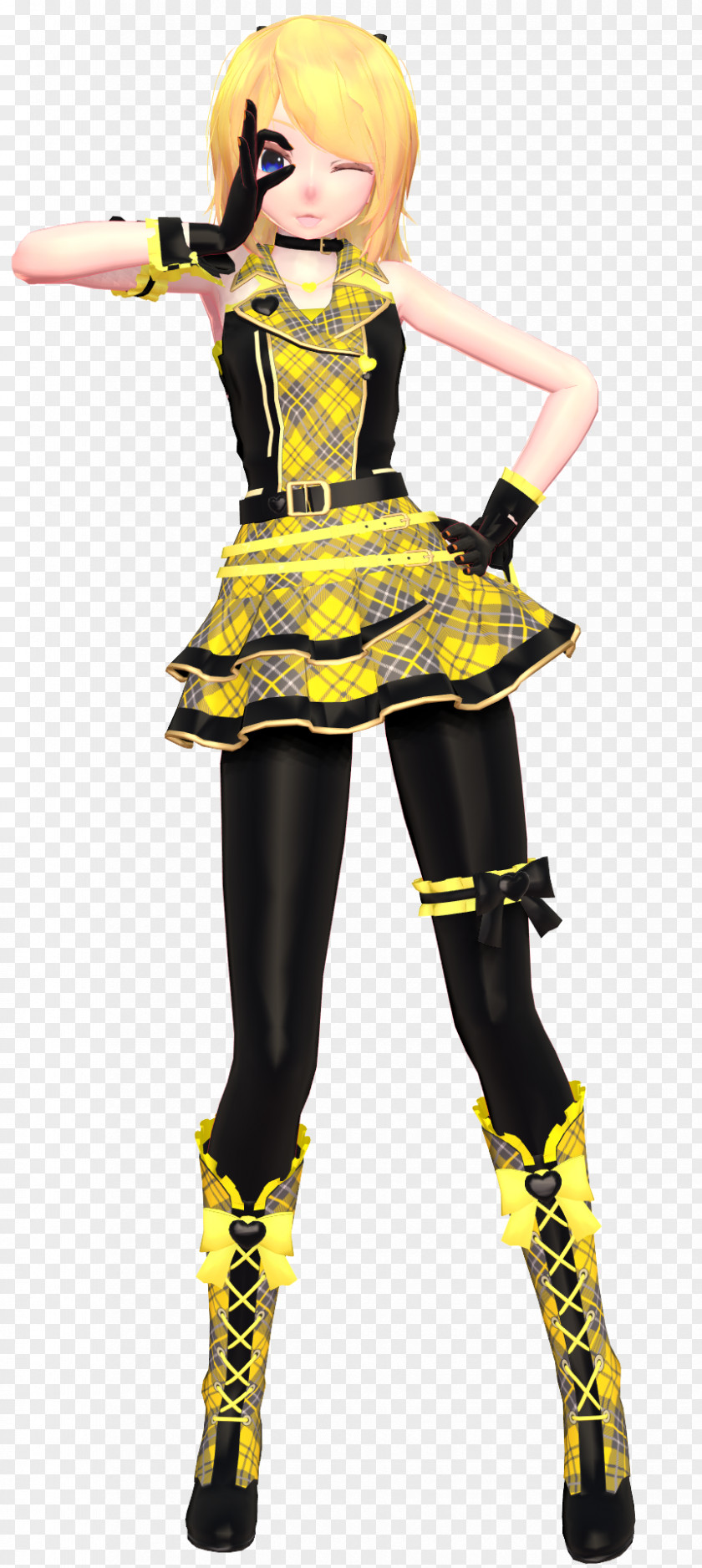 3d Figure MikuMikuDance Kagamine Rin/Len Vocaloid DeviantArt PNG