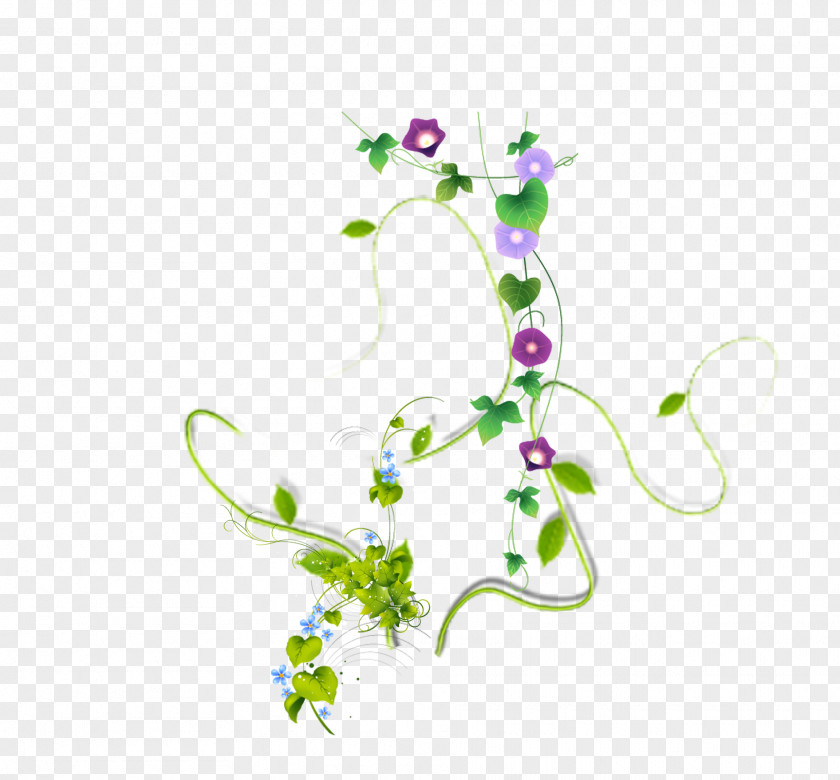 Purple Trumpet Flower Floral Design Clip Art PNG