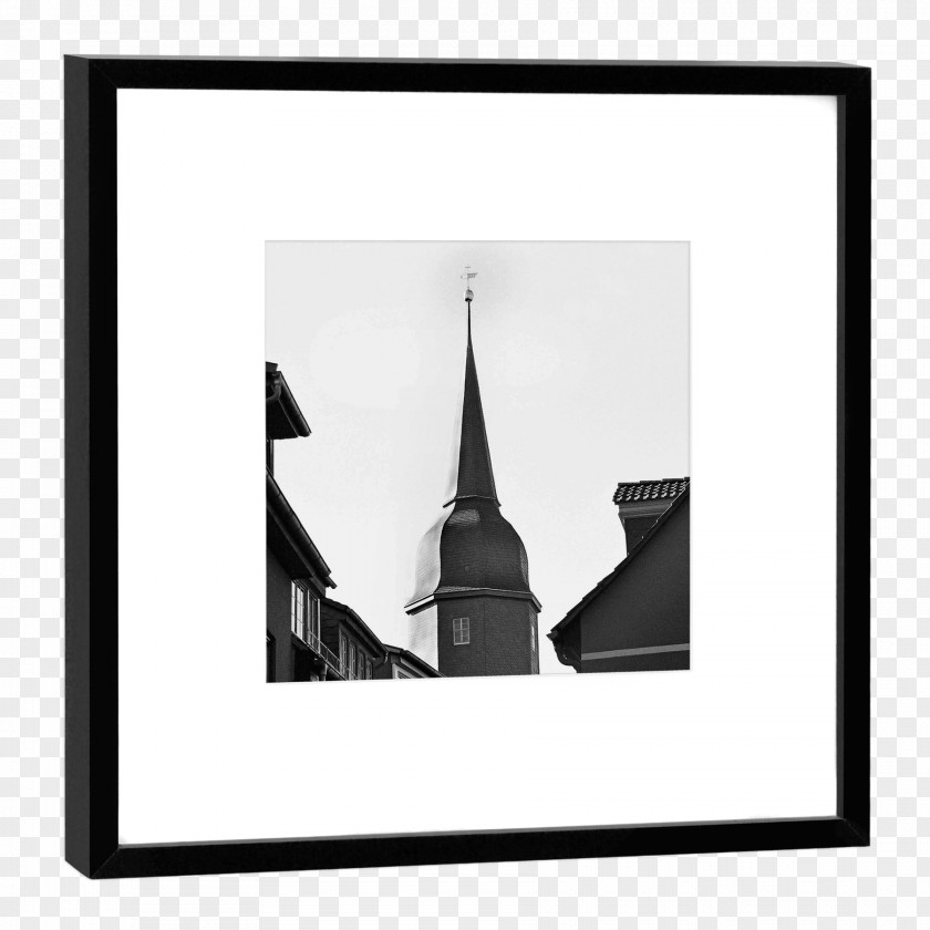 Silhouette Picture Frames Black White Rectangle PNG