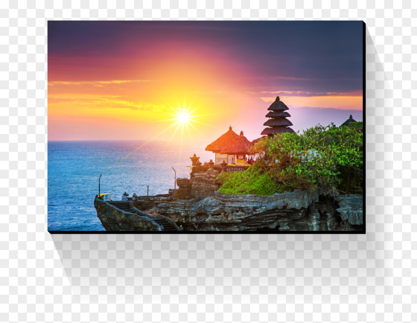 City Watercolor Tanah Lot Pura Ulun Danu Bratan Ubud Balinese Temple PNG