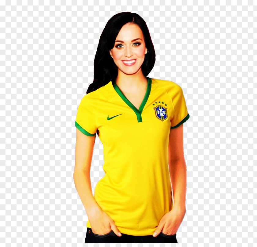 Brazilian Katy Perry T-shirt 2014 FIFA World Cup Brazil PNG