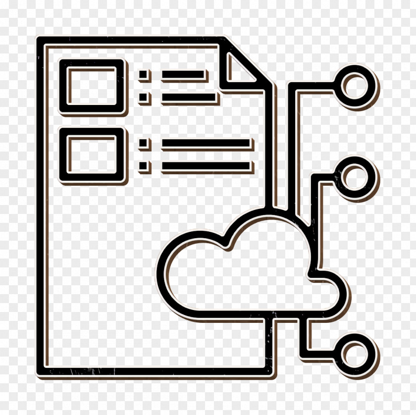 Digital Service Icon Cloud Document PNG