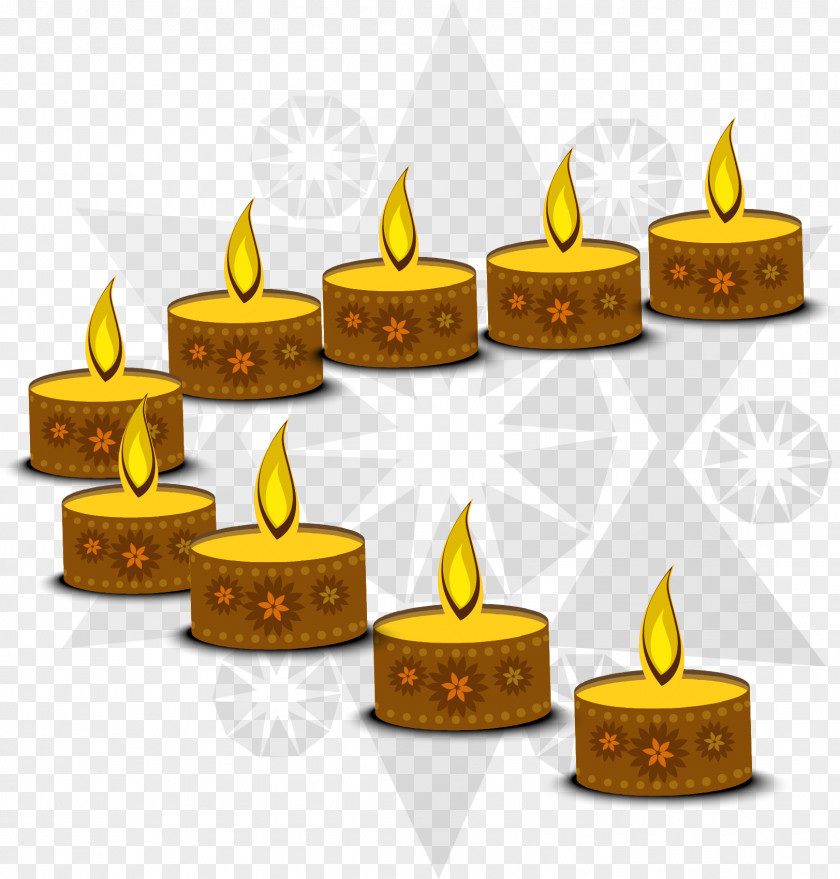 Vector Yellow Candle Euclidean Fire PNG