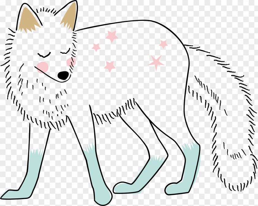 White Fox Vector Whiskers Clip Art PNG