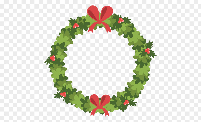 Floral Wreath Christmas Garland PNG