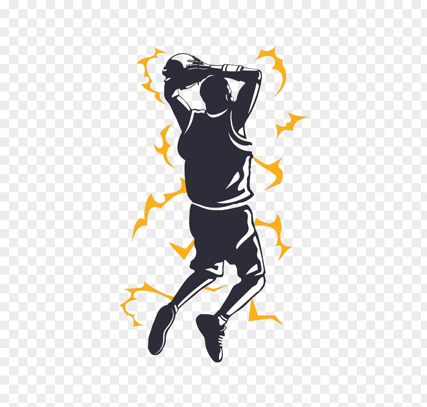 Silhouette Vector Graphics Illustration Basketball Image PNG