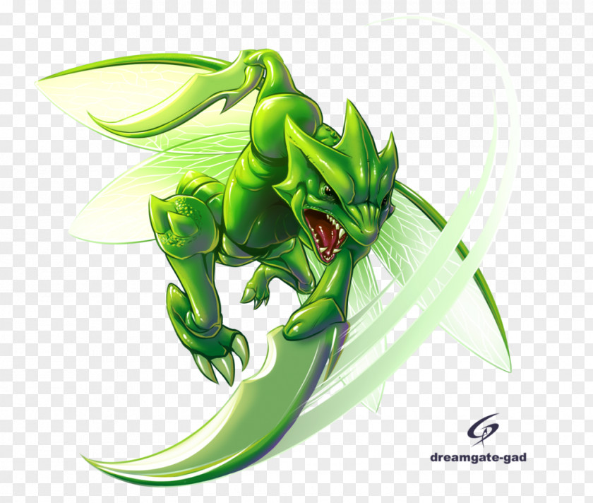 Color SLASH Scyther, Heart Of A Champion Pokémon Gold And Silver PNG
