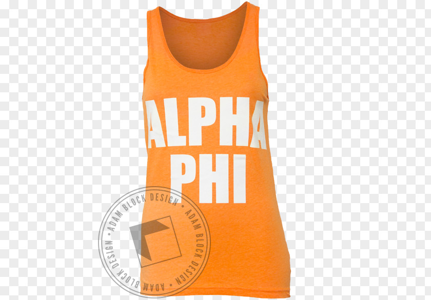 Alpha Phi T-shirt Gilets Sleeveless Shirt Font PNG