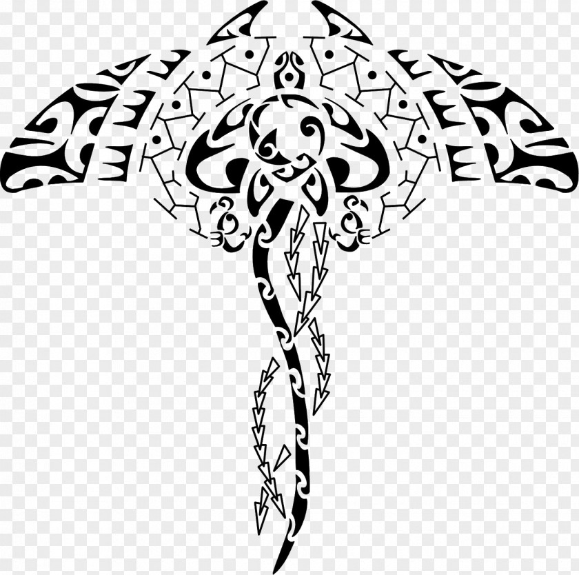 Bat Mandala Tattoo Polynesia Māori People Manta Ray Symbol PNG
