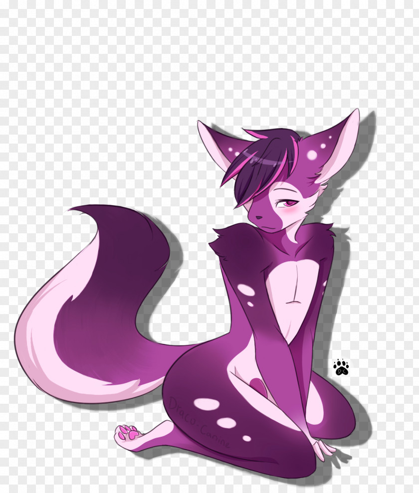 Fennec Fox Dog Purple Violet Lilac Pink PNG