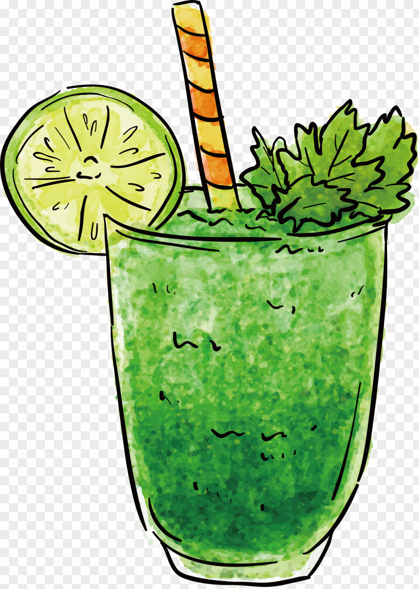 Green Drink Design Juice Smoothie Cocktail PNG