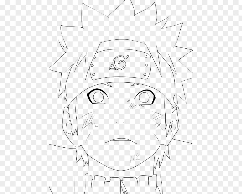 Lineart Naruto Uzumaki Line Art Drawing PNG