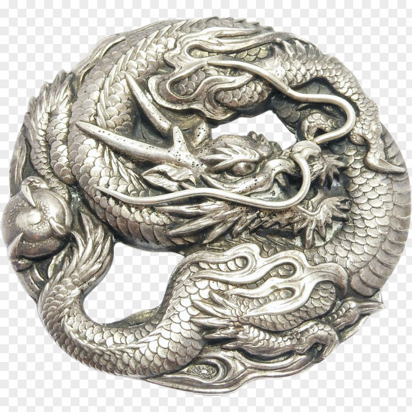 Silver Brooch Jewellery Dragon Pin PNG